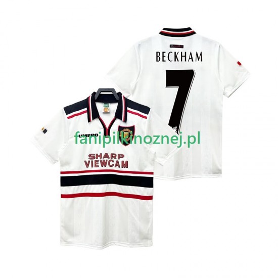 Koszulka Manchester United Beckham 7 Retro 1998 1999 Wyjazdowa Krótkie Rękawy ,Męska