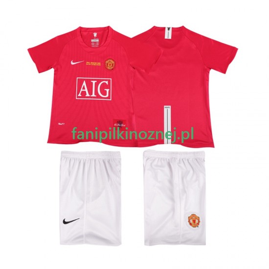 Koszulka Manchester United Champions League 2007 Retro 2008 Domowa Krótkie Rękawy ,Dziecięca
