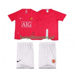 Koszulka Manchester United Premier League 2007 Retro 2008 Domowa Krótkie Rękawy ,Dziecięca