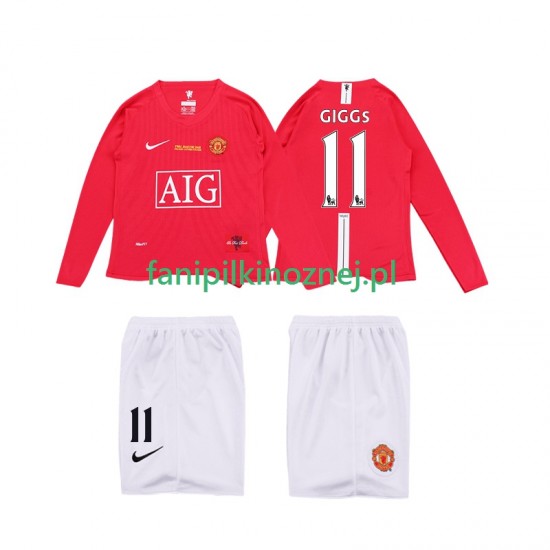 Koszulka Manchester United GIGGS 11 Premier League 2009 Retro 2008 Domowa Długie Rękawy ,Dziecięca