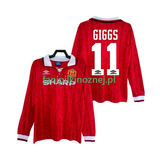 Koszulka Manchester United GIGGS 11 1992 Retro 1994 Domowa Długie Rękawy ,Męska