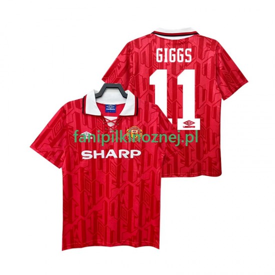 Koszulka Manchester United GIGGS 11 1992 Retro 1994 Domowa Krótkie Rękawy ,Męska