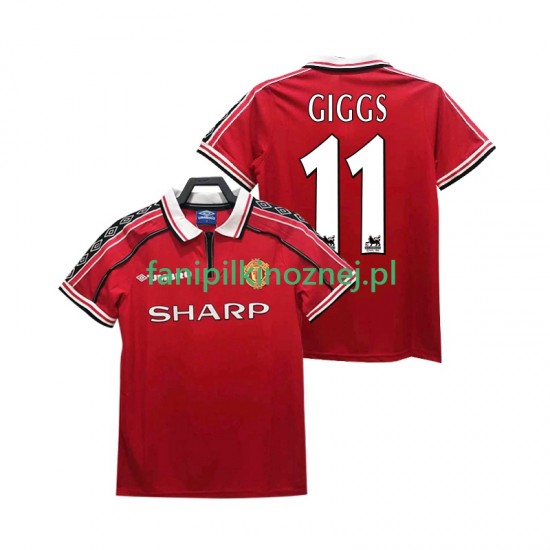 Koszulka Manchester United GIGGS 11 Retro 1998 1999 Domowa Krótkie Rękawy ,Męska