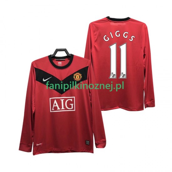 Koszulka Manchester United GIGGS 11 2009 Retro 2010 Domowa Długie Rękawy ,Męska