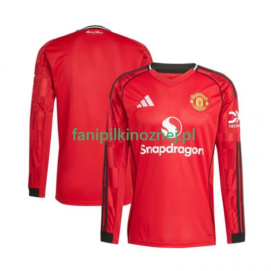 Koszulka Manchester United 2025-2026 Domowa Długie Rękawy ,Męska