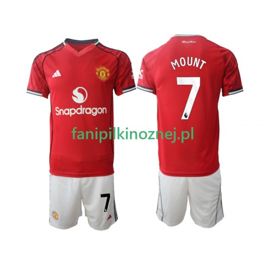 Koszulka Manchester United Mason Mount 7 2025-2026 Domowa Krótkie Rękawy ,Dziecięca