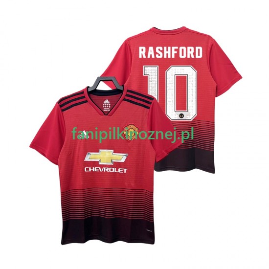 Koszulka Manchester United RASHFORD 10 2018 2019 Retro Domowa Krótkie Rękawy ,Męska