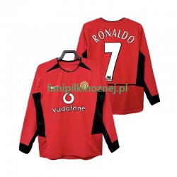 Koszulka Manchester United RONALDO 7 Retro 2004 2002 Domowa Długie Rękawy ,Męska