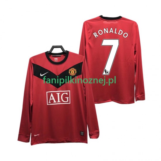 Koszulka Manchester United RONALDO 7 2009 Retro 2010 Domowa Długie Rękawy ,Męska