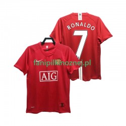 Koszulka Manchester United RONALDO 7 Premier League 2007 Retro 2008 Domowa Krótkie Rękawy ,Męska