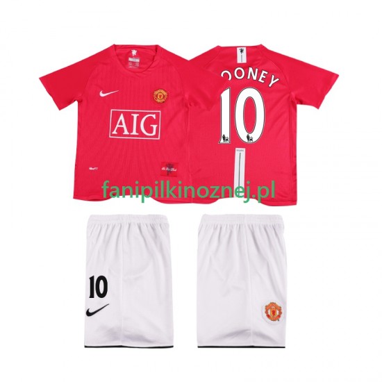 Koszulka Manchester United ROONEY 10 Premier League 2007 Retro 2008 Domowa Krótkie Rękawy ,Dziecięca
