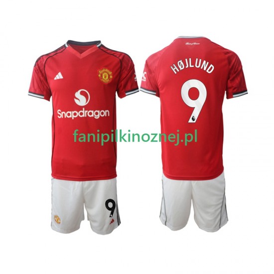 Koszulka Manchester United Rasmus Hojlund 9 2025-2026 Domowa Krótkie Rękawy ,Dziecięca