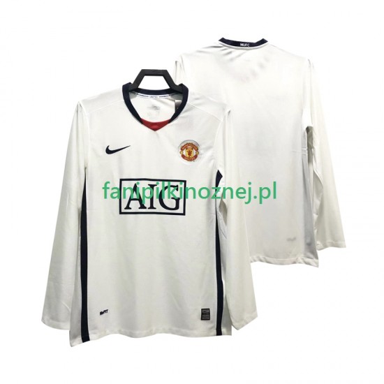 Koszulka Manchester United Premier League 2009 Retro 2008 Wyjazdowa Długie Rękawy ,Męska