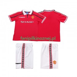 Koszulka Manchester United Retro 1998 1999 Domowa Krótkie Rękawy ,Dziecięca