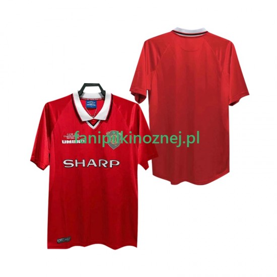 Koszulka Manchester United 2000 Retro 1999 Domowa Krótkie Rękawy ,Męska