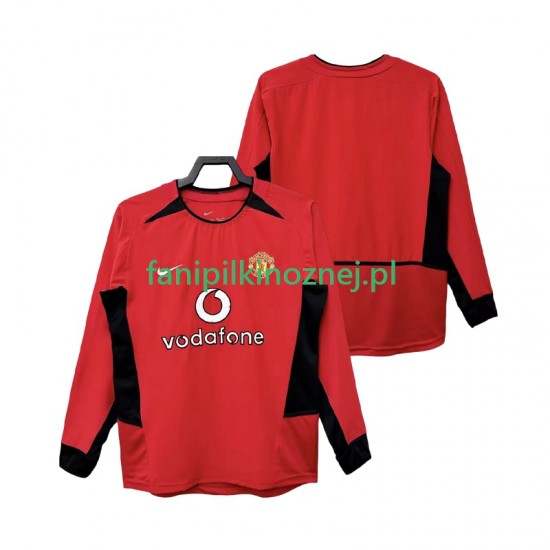 Koszulka Manchester United Retro 2004 2002 Domowa Długie Rękawy ,Męska