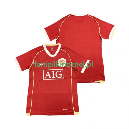 Koszulka Manchester United 2007 Retro 2006 Domowa Krótkie Rękawy ,Męska