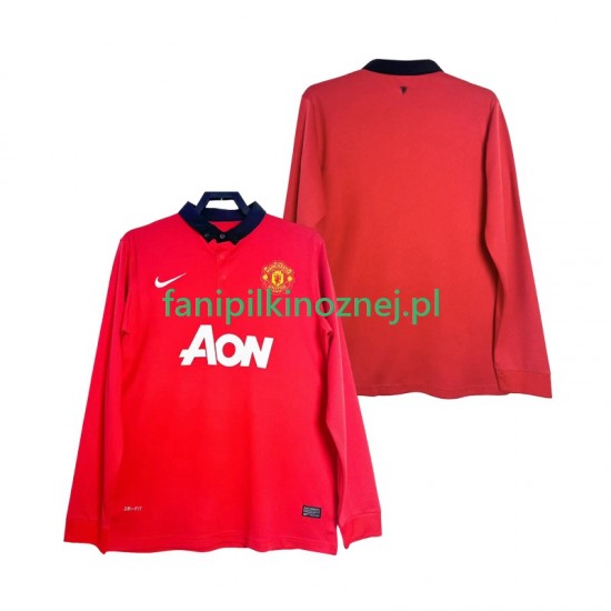 Koszulka Manchester United 2013 2014 Retro Domowa Długie Rękawy ,Męska