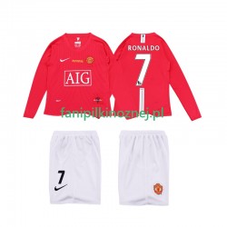Koszulka Manchester United Ronaldo 7 Premier League 2009 Retro 2008 Domowa Długie Rękawy ,Dziecięca