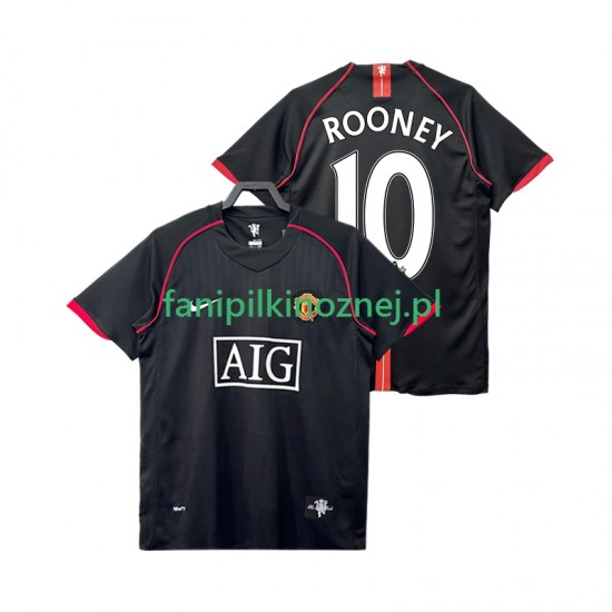 Koszulka Manchester United Rooney 10 2007 Retro 2008 Wyjazdowa Krótkie Rękawy ,Męska