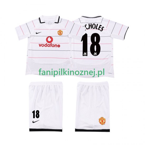 Koszulka Manchester United SCHOLES 18 2003 Retro 2006 Trzeci Krótkie Rękawy ,Dziecięca
