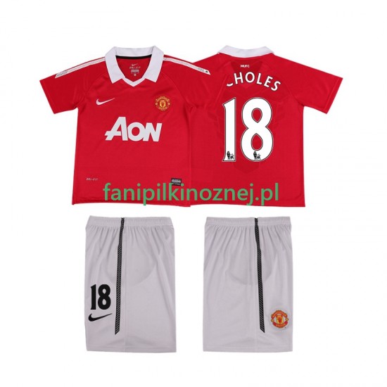 Koszulka Manchester United SCHOLES 18 Retro 2011 2010 Domowa Krótkie Rękawy ,Dziecięca