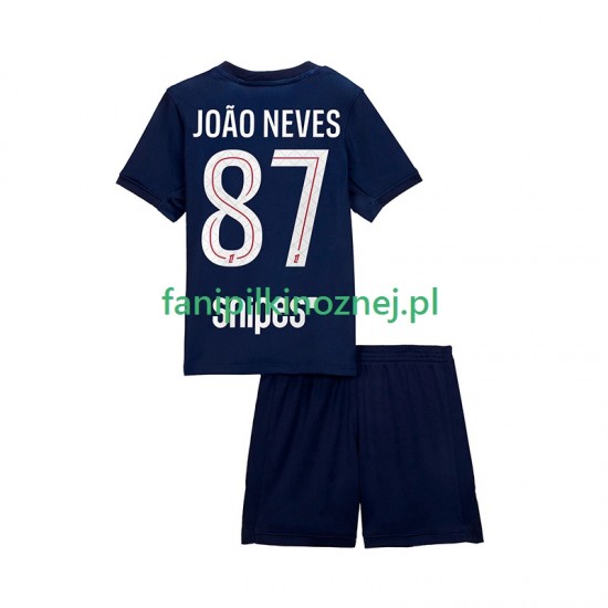 Koszulka Paris Saint-Germain Joao Neves 87 2025-2026 Domowa Krótkie Rękawy ,Dziecięca