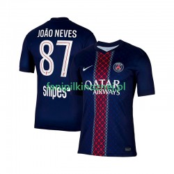 Koszulka Paris Saint-Germain Joao Neves 87 2025-2026 Domowa Krótkie Rękawy ,Męska