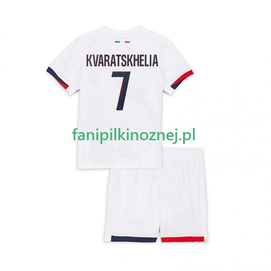 Koszulka Paris Saint-Germain Khvicha Kvaratskhelia 7 2025-2026 Wyjazdowa Krótkie Rękawy ,Dziecięca