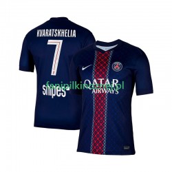 Koszulka Paris Saint-Germain Khvicha Kvaratskhelia 7 2025-2026 Domowa Krótkie Rękawy ,Męska