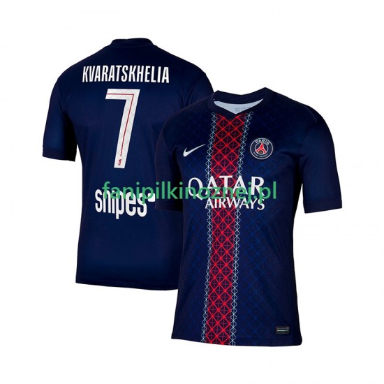 Koszulka Paris Saint-Germain Khvicha Kvaratskhelia 7 2025-2026 Domowa Krótkie Rękawy ,Męska