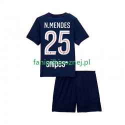 Koszulka Paris Saint-Germain Nuno Mendes 25 2025-2026 Domowa Krótkie Rękawy ,Dziecięca