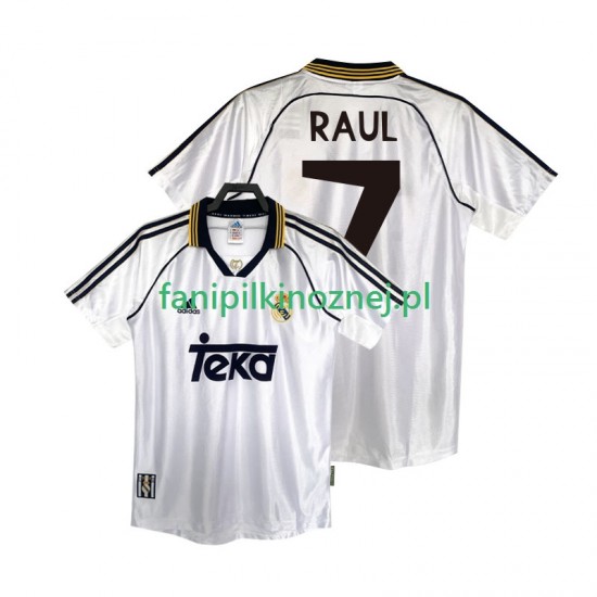 Koszulka Real Madryt RAUL 7 2000 Retro 1998 Domowa Krótkie Rękawy ,Męska