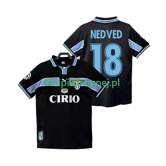 Koszulka SS Lazio NEDVED 18 Retro 1998 1999 Wyjazdowa Krótkie Rękawy ,Męska