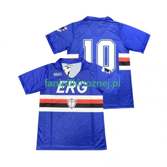 Koszulka Sampdoria 10 1990 1991 Retro Domowa Krótkie Rękawy ,Męska