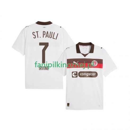 Koszulka St. Pauli Jackson Irvine 7 2025-2026 Wyjazdowa Krótkie Rękawy ,Męska