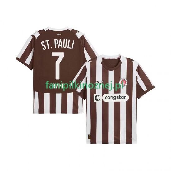 Koszulka St. Pauli Jackson Irvine 7 2025-2026 Domowa Krótkie Rękawy ,Męska