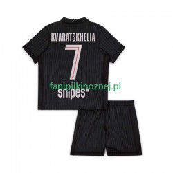 Koszulka Paris Saint-Germain Khvicha Kvaratskhelia 7 2025-2026 Czwarty Krótkie Rękawy ,Dziecięca