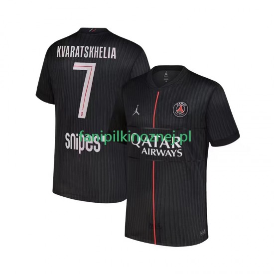 Koszulka Paris Saint-Germain Khvicha Kvaratskhelia 7 2025-2026 Czwarty Krótkie Rękawy ,Męska