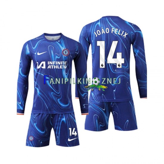 Koszulka Chelsea Joao Felix 14 2024-2025 Domowa Długie Rękawy ,Dziecięca Koszulka Chelsea Joao Felix 14 2024-2025 Domowa Długie Rękawy ,Dziecięca