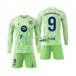 Koszulka FC Barcelona Robert Lewandowski 9 2024-2025 Trzeci Długie Rękawy ,Dziecięca