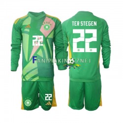 Koszulka Reprezentacji Niemiec Ter Stegen 22 Bramkarska 2024-2025 Trzeci Długie Rękawy ,Dziecięca