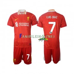 Koszulka Liverpool Luis Diaz 7 2024-2025 Domowa Krótkie Rękawy ,Dziecięca
