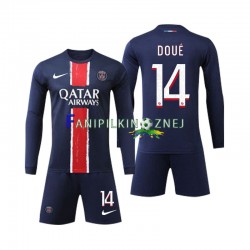 Koszulka Paris Saint-Germain D Doue 14 2024-2025 Domowa Długie Rękawy ,Dziecięca