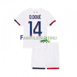 Koszulka Paris Saint-Germain Desire Doue 14 2024-2025 Wyjazdowa Krótkie Rękawy ,Dziecięca