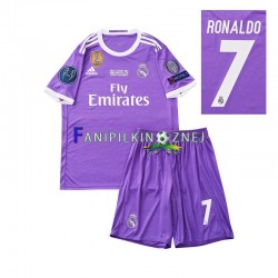 Koszulka Real Madryt Cristiano Ronaldo 7 2016 Retro Wyjazdowa Krótkie Rękawy ,Dziecięca