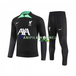 Liverpool Czarny Komplet Bluzy Treningowe 2023-2024