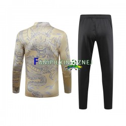 Real Madryt Żółty Komplet Bluzy Treningowe Dragon 2023-2024