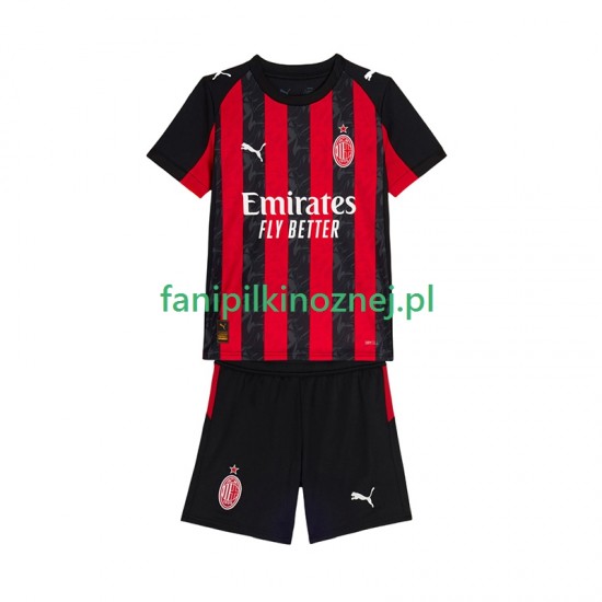 Koszulka AC Milan 2025-2026 Domowa Krótkie Rękawy ,Dziecięca