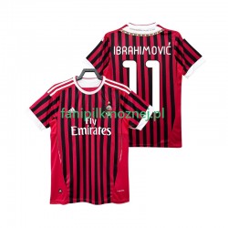 Koszulka AC Milan Zlatan IBRAHIMOVIC 11 2012 Retro 2011 Domowa Krótkie Rękawy ,Męska
